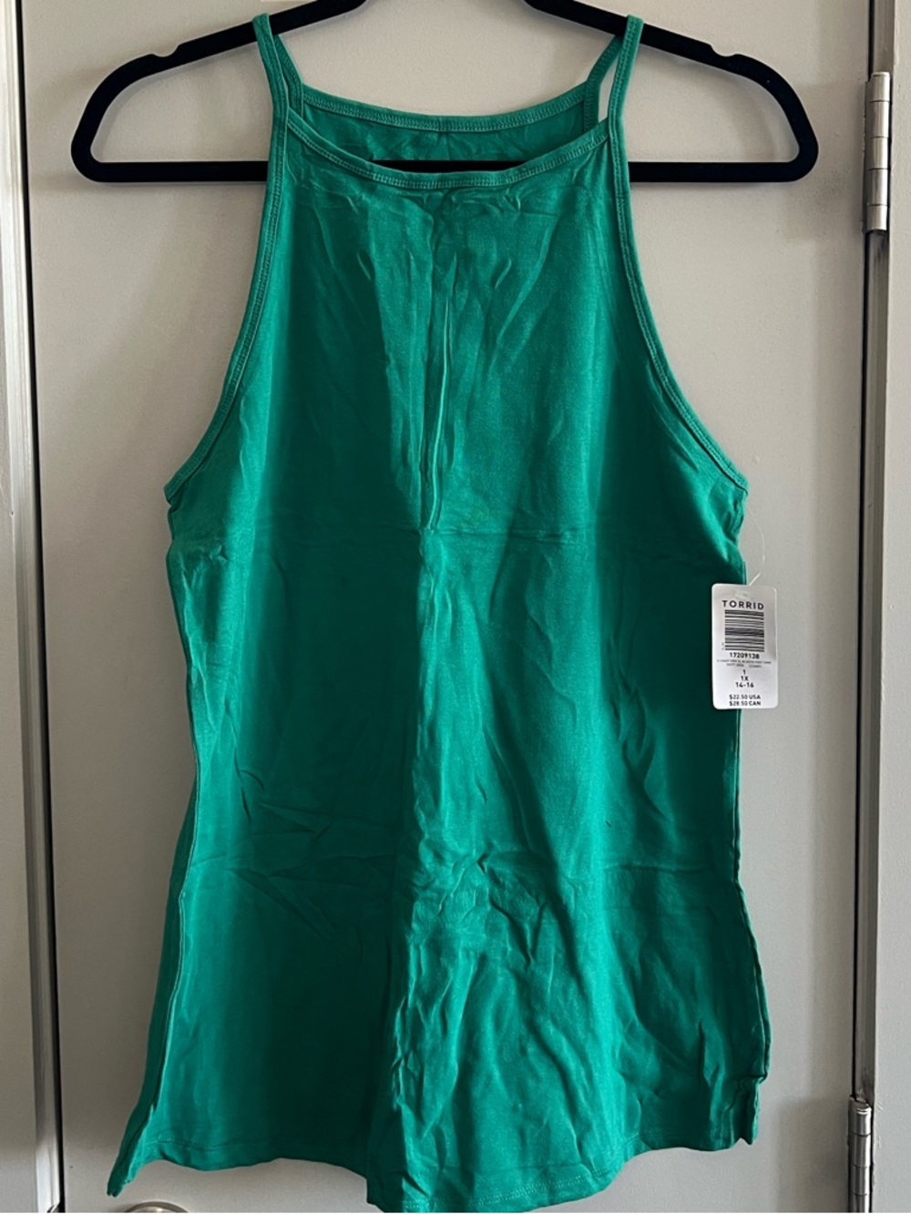 torrid Emerald Green High Neck Tank Cami